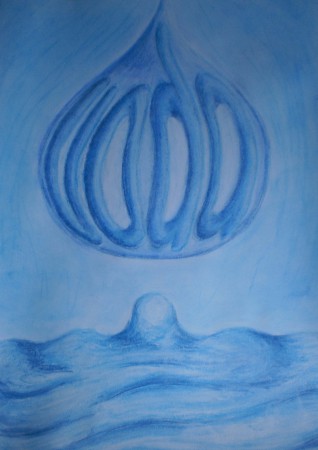 Voda, technika: suchý pastel